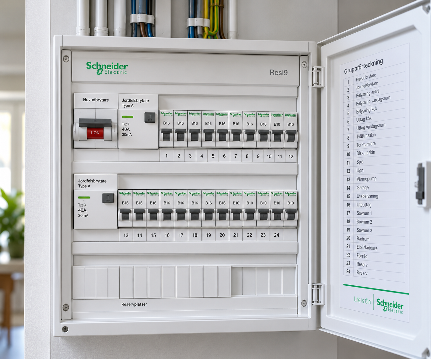 Standard Villa Electrical Panel – Up to 24 Circuits