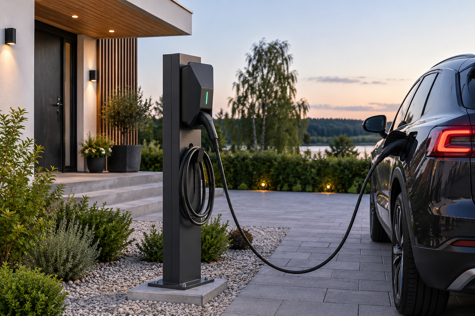 Freestanding EV Charger Installation