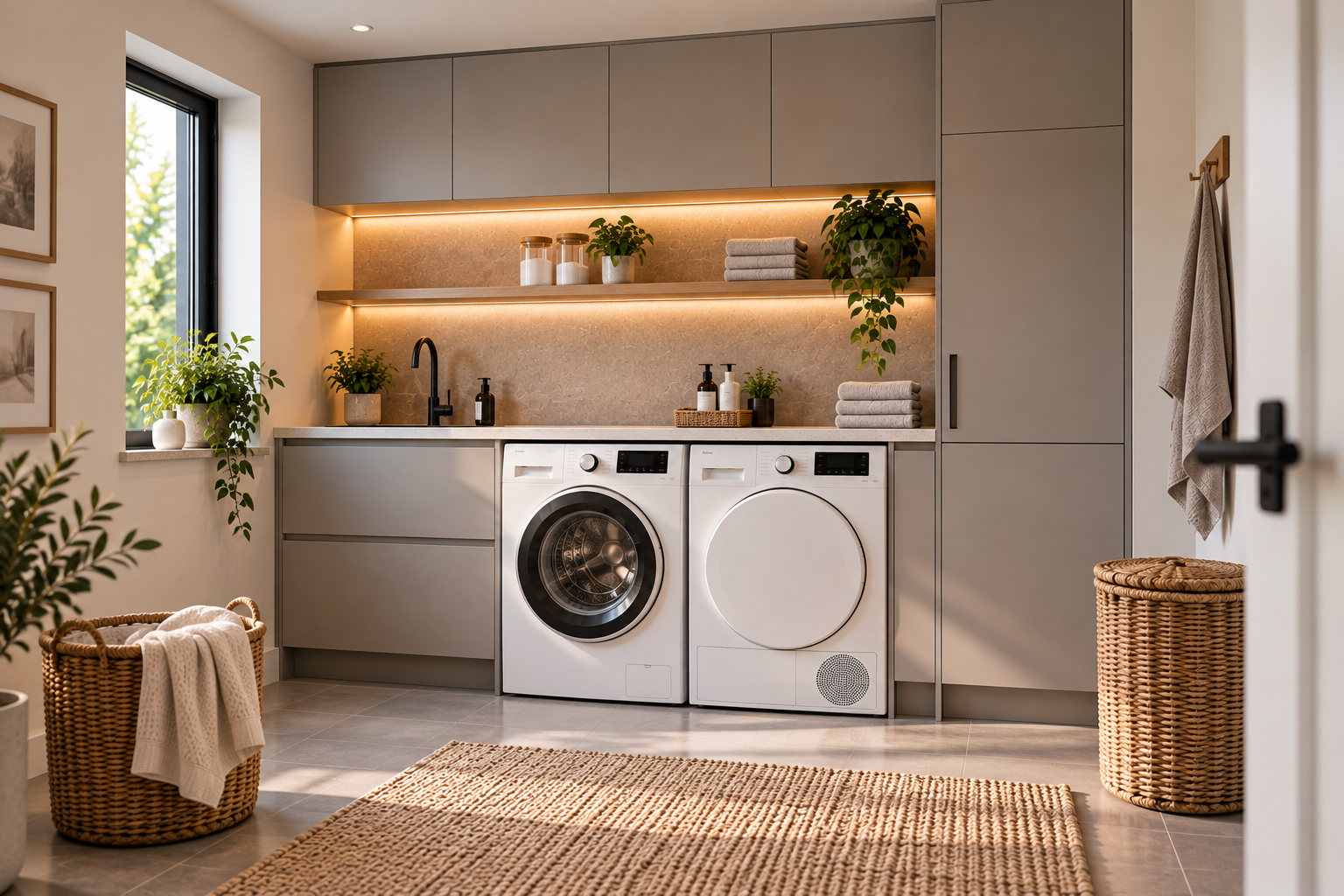 Stacked Washer & Dryer Connection