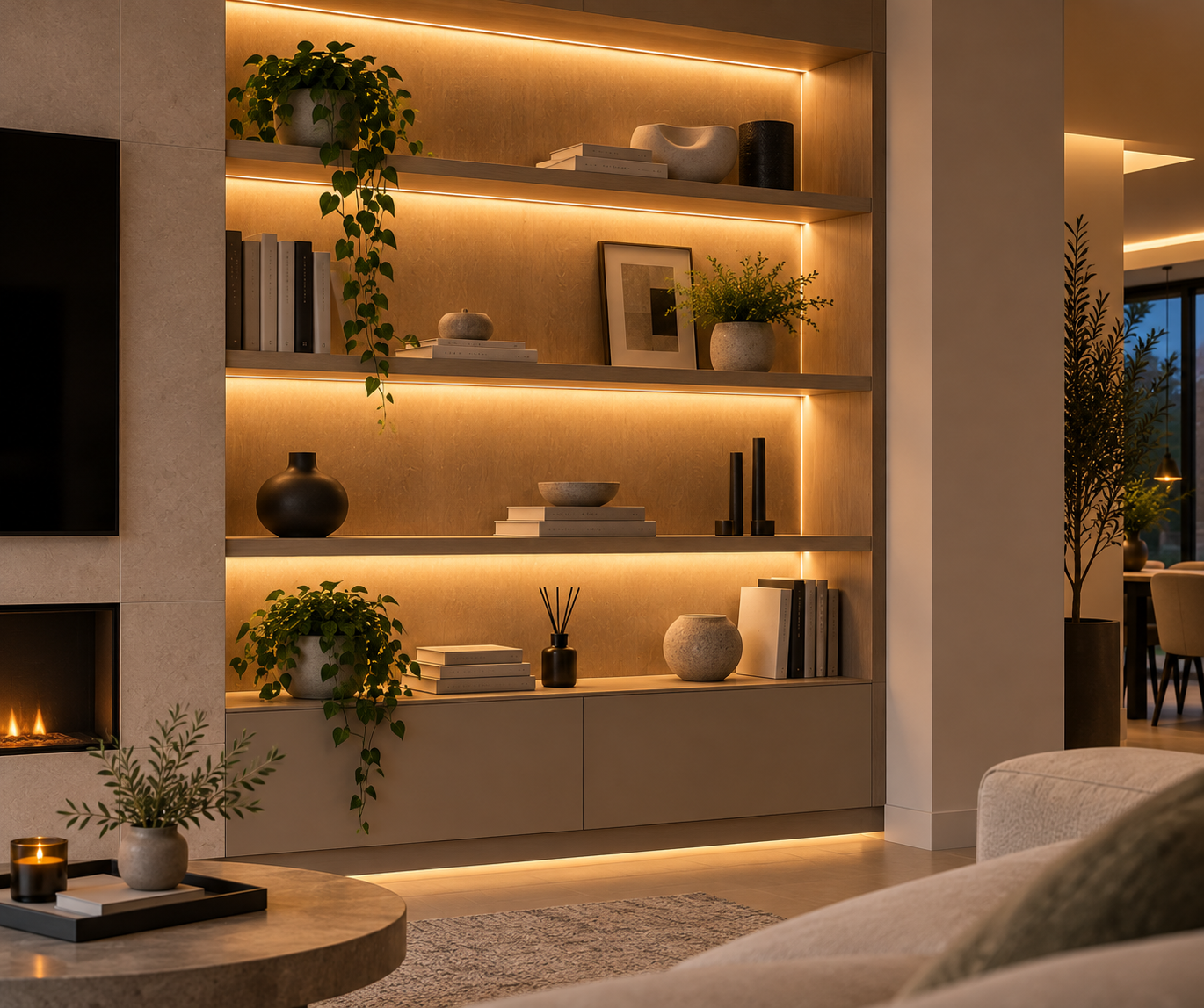 Built-In Shelf Lighting